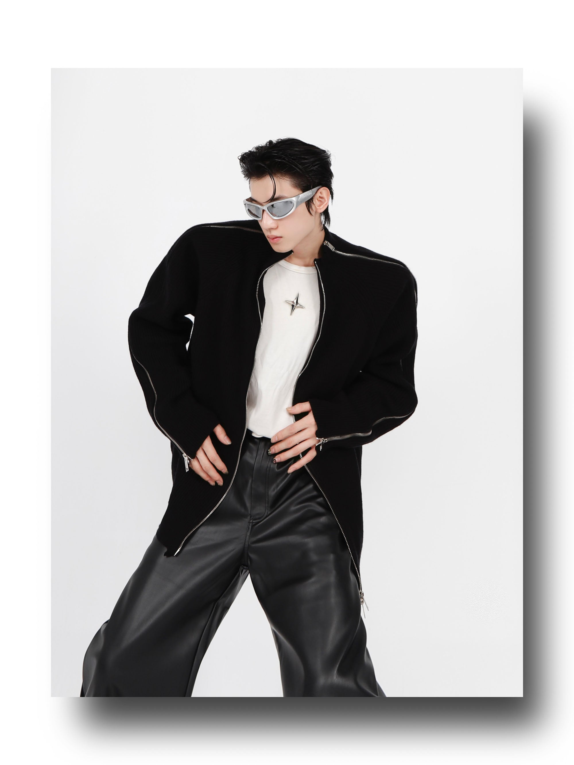 Stitching Sweater-IYAMIUIO