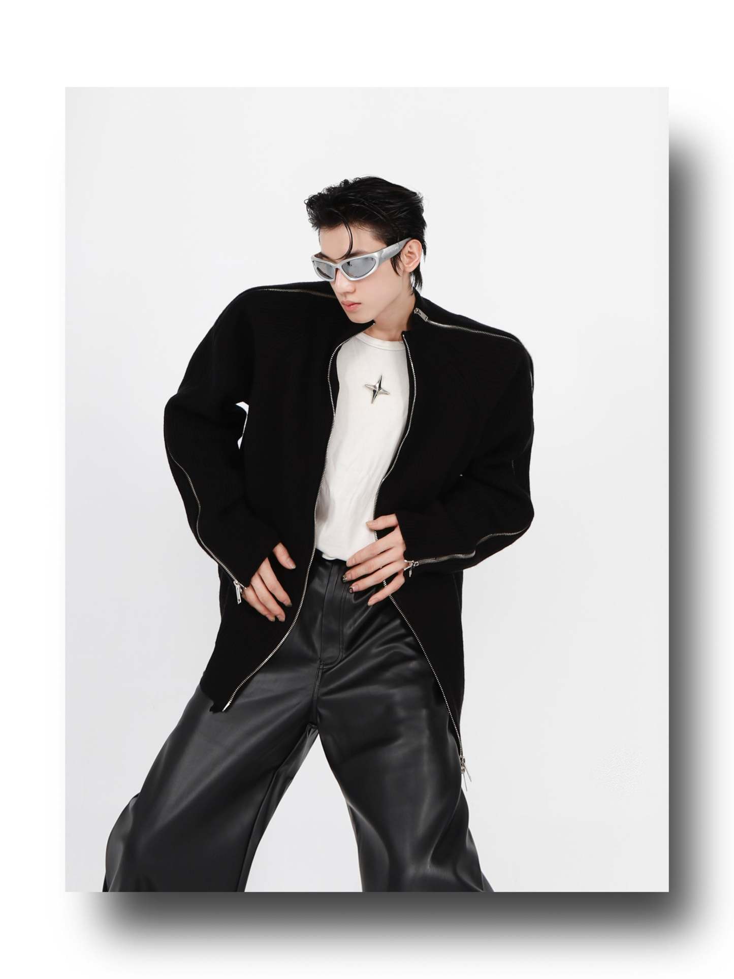 Stitching Sweater-IYAMIUIO