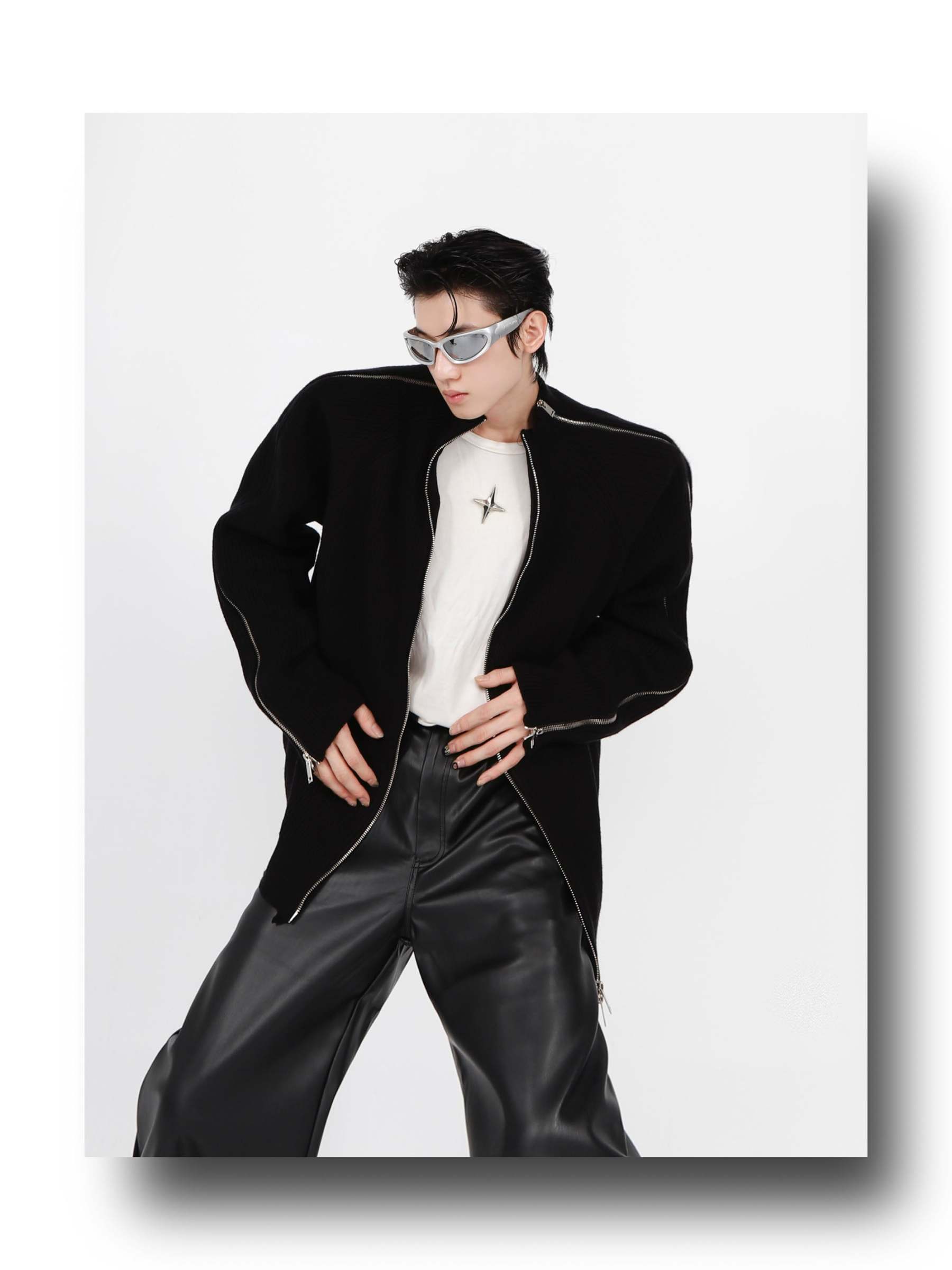 Stitching Sweater-IYAMIUIO