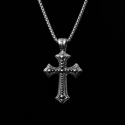 "Gothic Camo Cross Necklace"