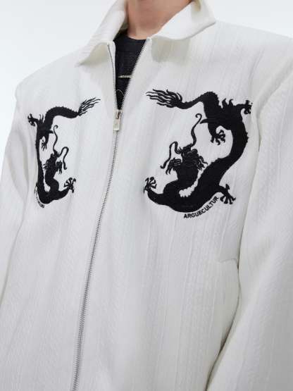 【24s February.】"Dragon" Pattern Simple Design Jacket-IYAMIUIO