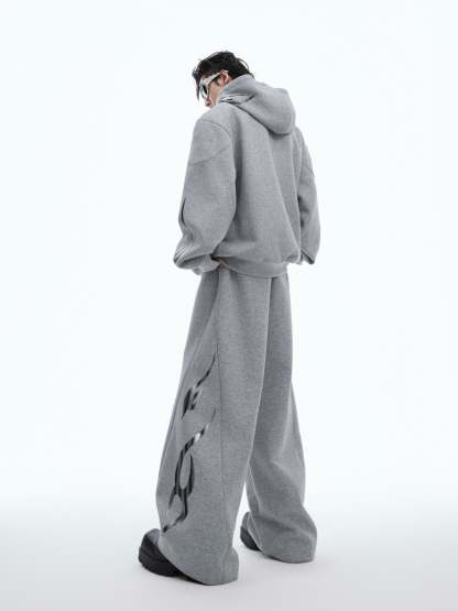 【24s Oct.】Pioneer Metal Flame Print Hoodie-IYAMIUIO