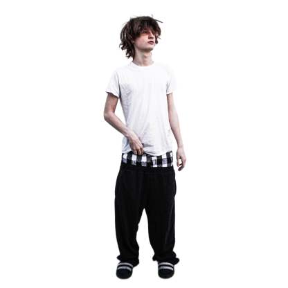 "WAR" SWEATPANTS (PITCH BLACK)-IYAMIUIO