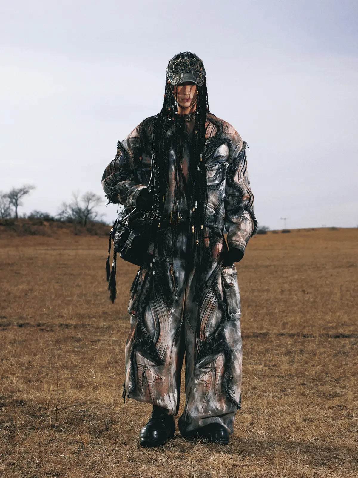 Graffiti Mud Wash Baggy Jeans (only 60 pieces)-IYAMIUIO