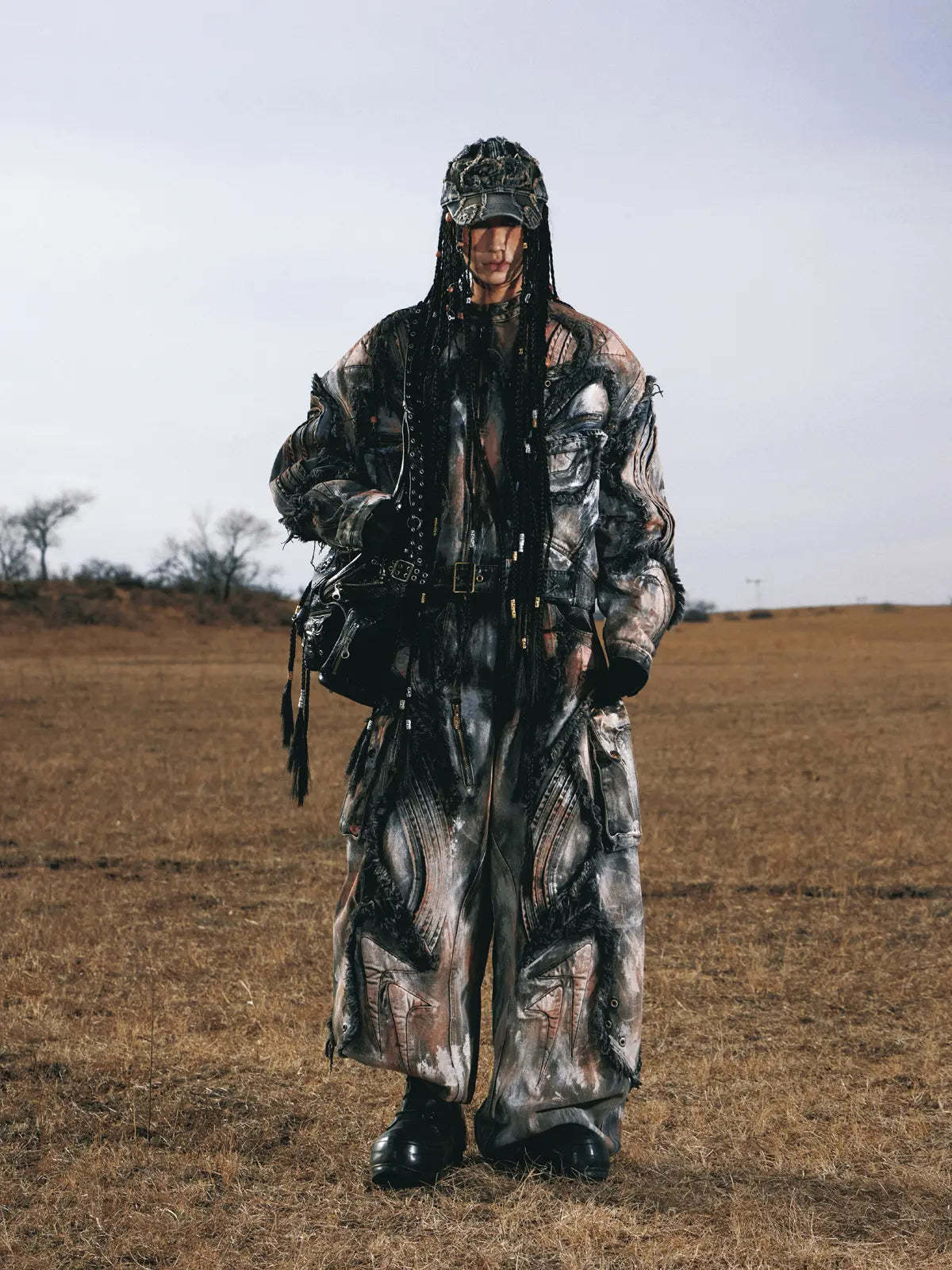 Graffiti Mud Wash Baggy Jeans (only 60 pieces)-IYAMIUIO