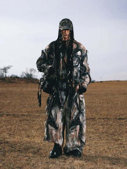 Graffiti Mud Wash Baggy Jeans (only 60 pieces)-IYAMIUIO