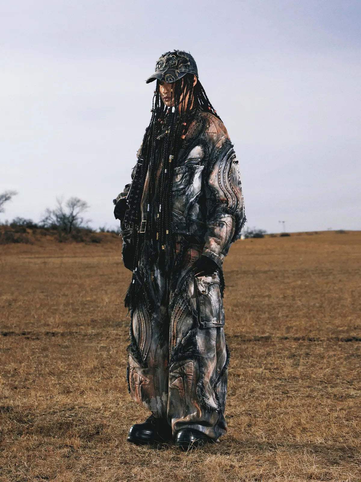 Graffiti Mud Wash Baggy Jeans (only 60 pieces)-IYAMIUIO