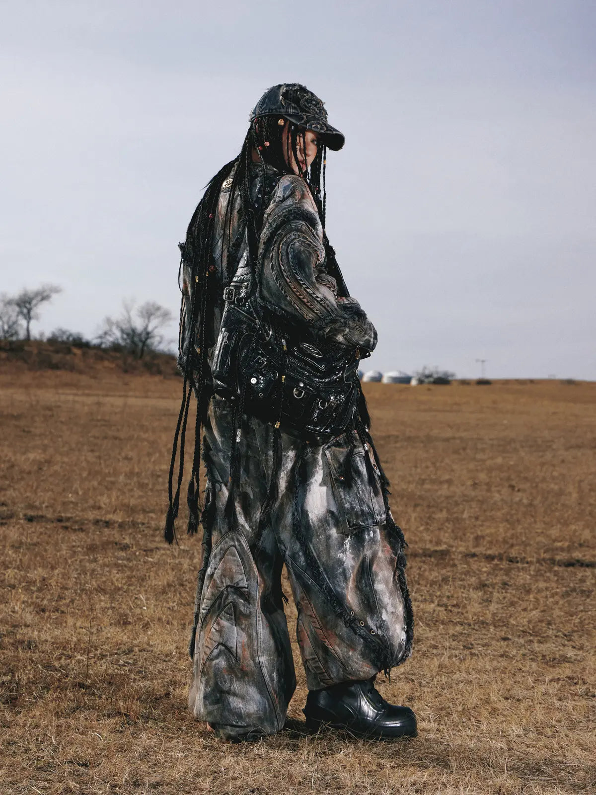 Graffiti Mud Wash Baggy Jeans (only 60 pieces)-IYAMIUIO