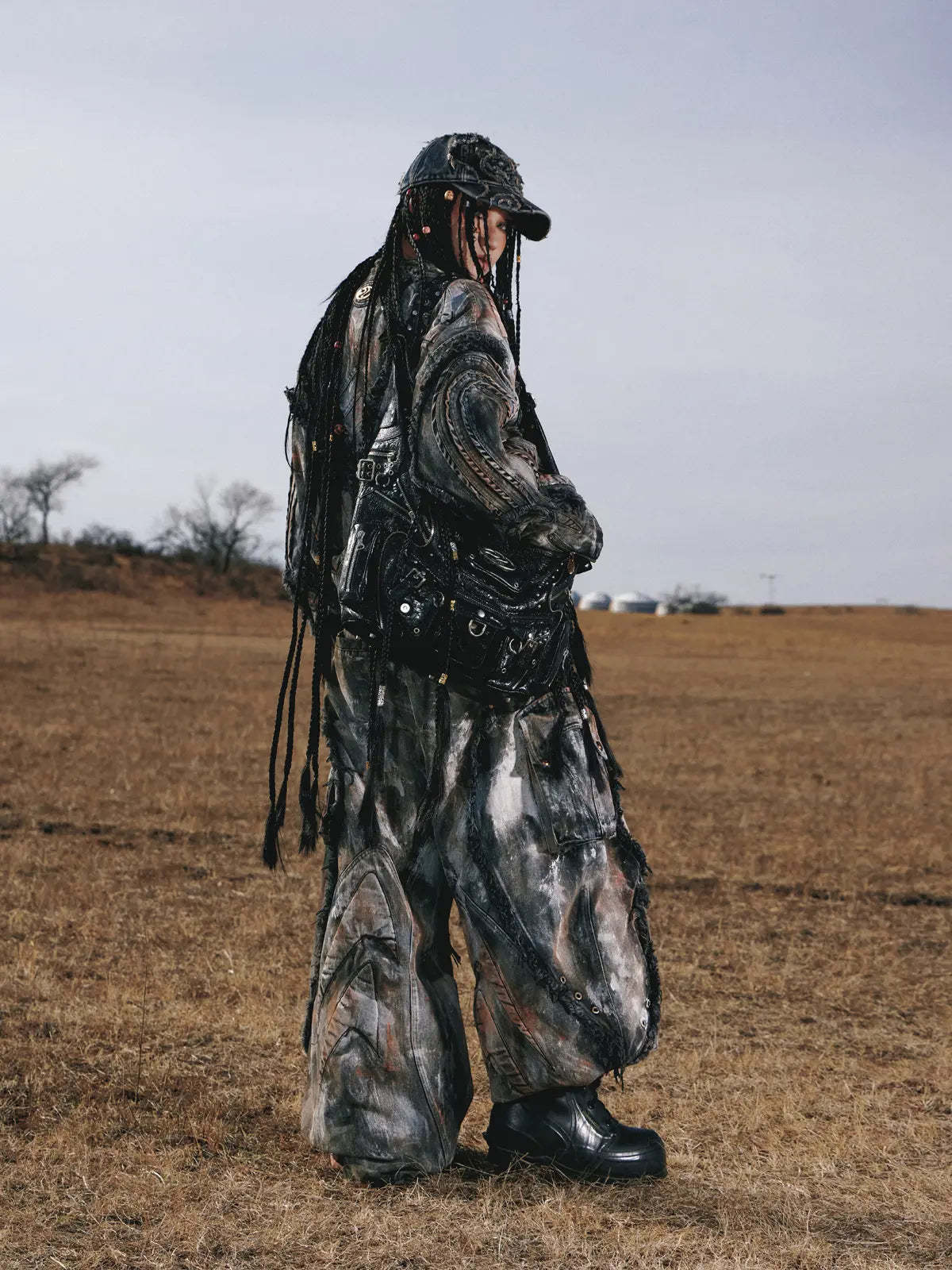 Graffiti Mud Wash Baggy Jeans (only 60 pieces)-IYAMIUIO