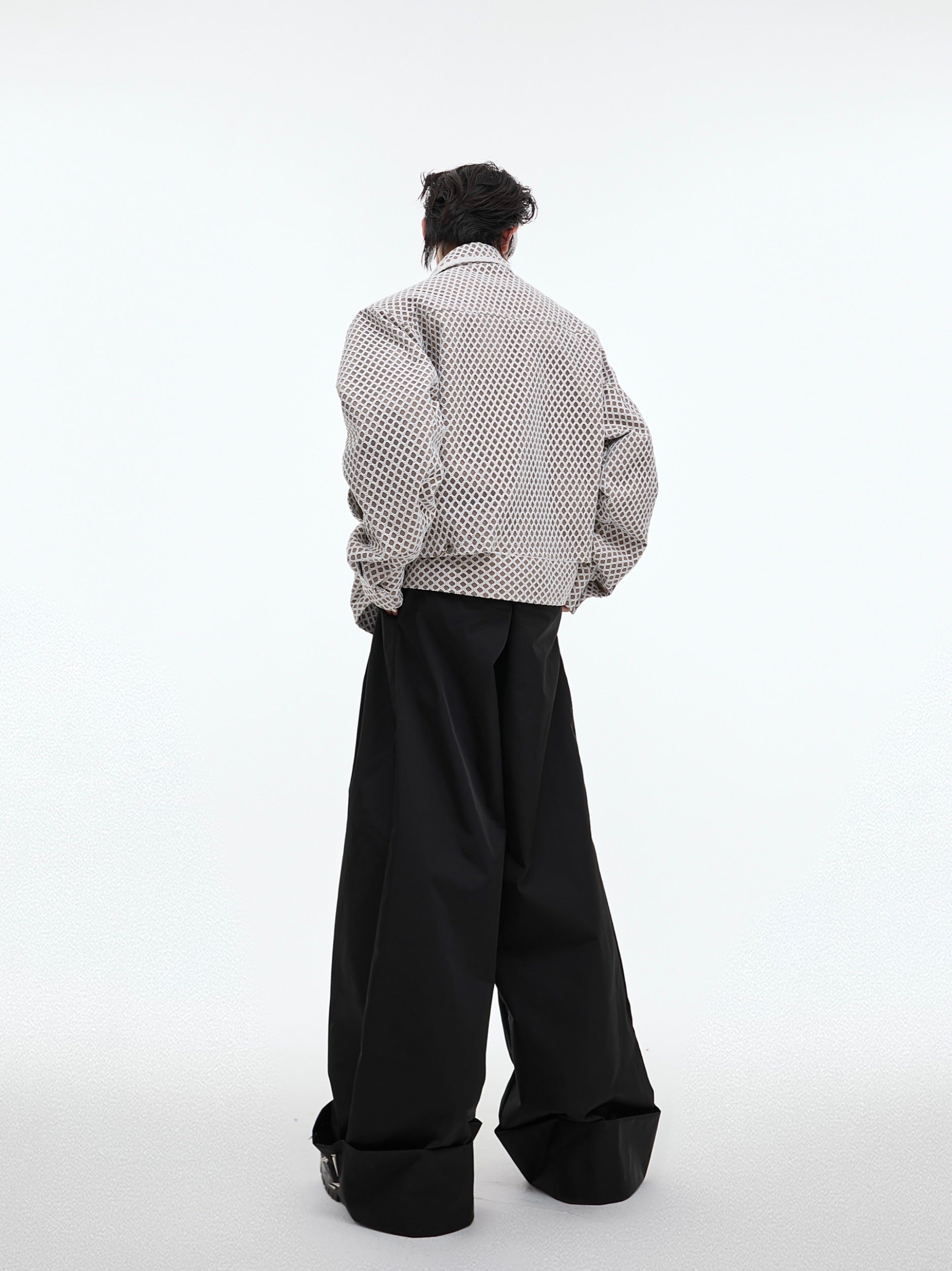 【24s Oct.】Mesh Design Casual Lapel Jacket-IYAMIUIO