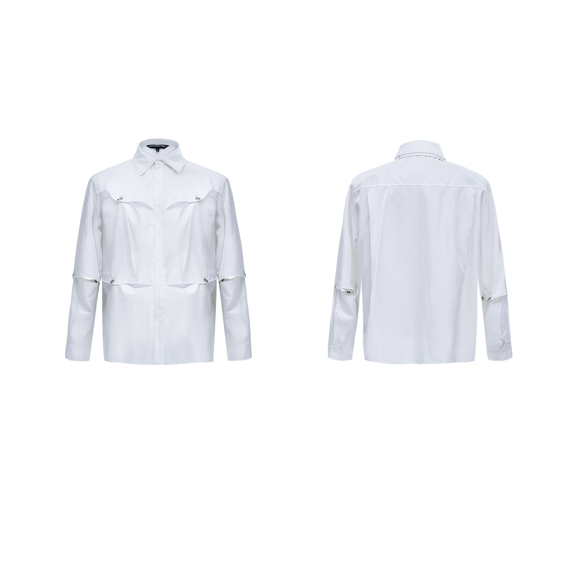 【24s Oct.】Flowing Hollow Deconstructed Detachable Shirt-IYAMIUIO