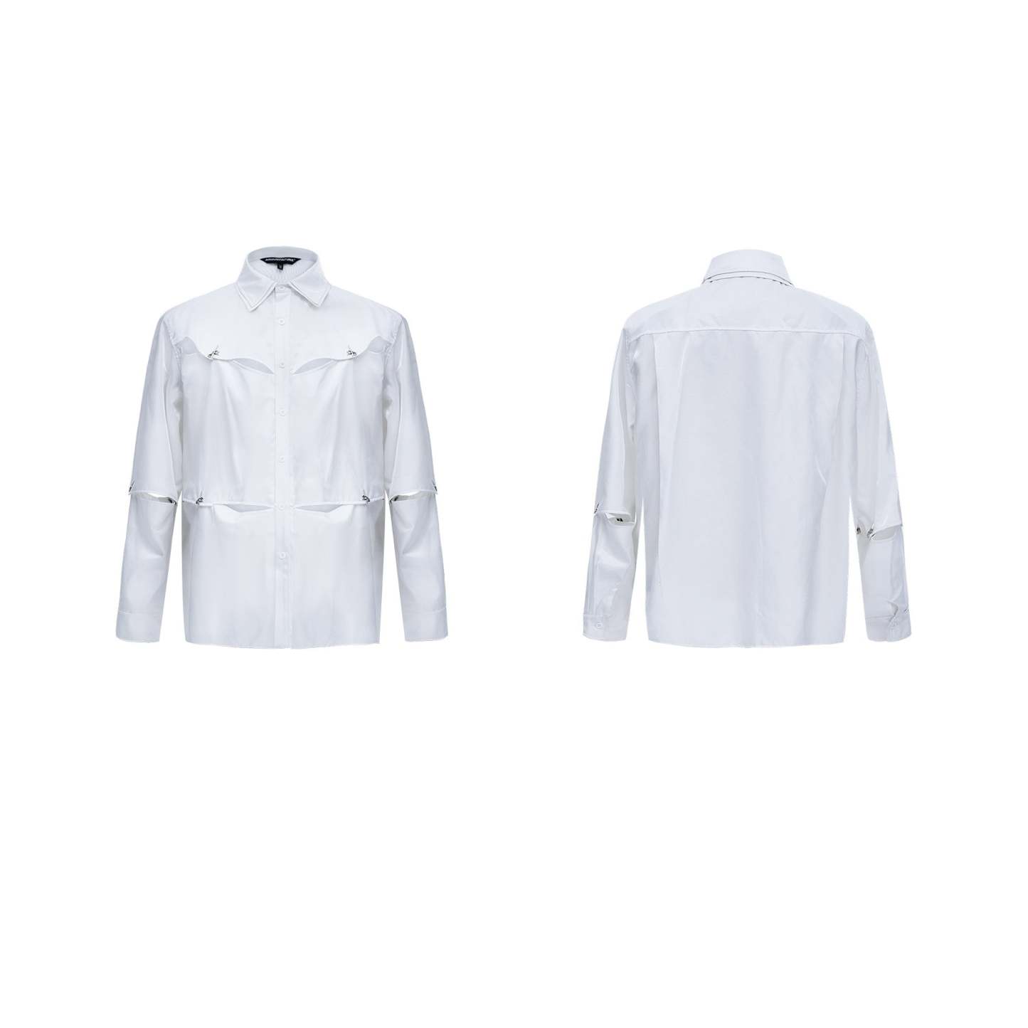 【24s Oct.】Flowing Hollow Deconstructed Detachable Shirt-IYAMIUIO