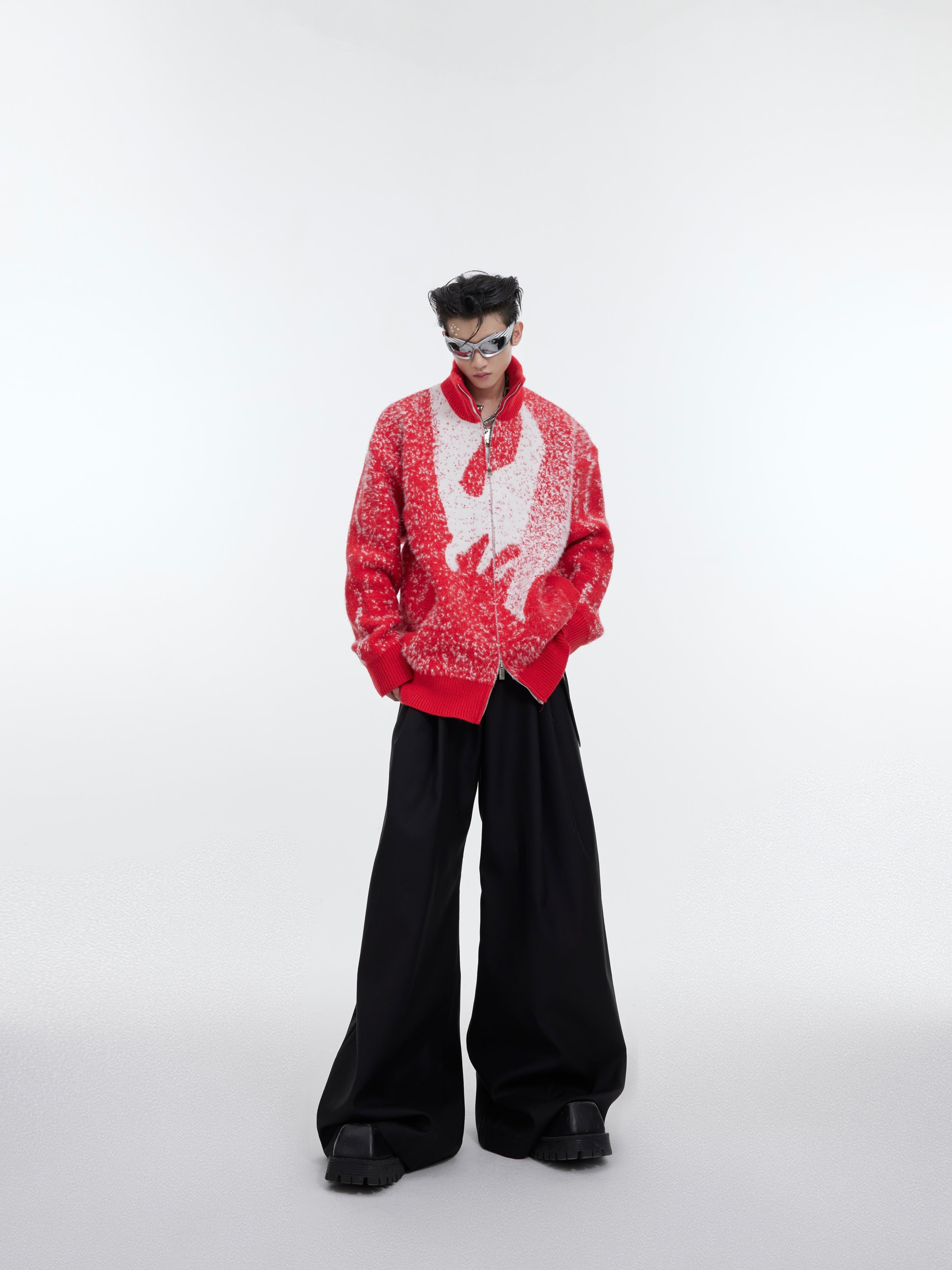 【24s February.】Niche Gradient Dragon Pattern Sweater-IYAMIUIO