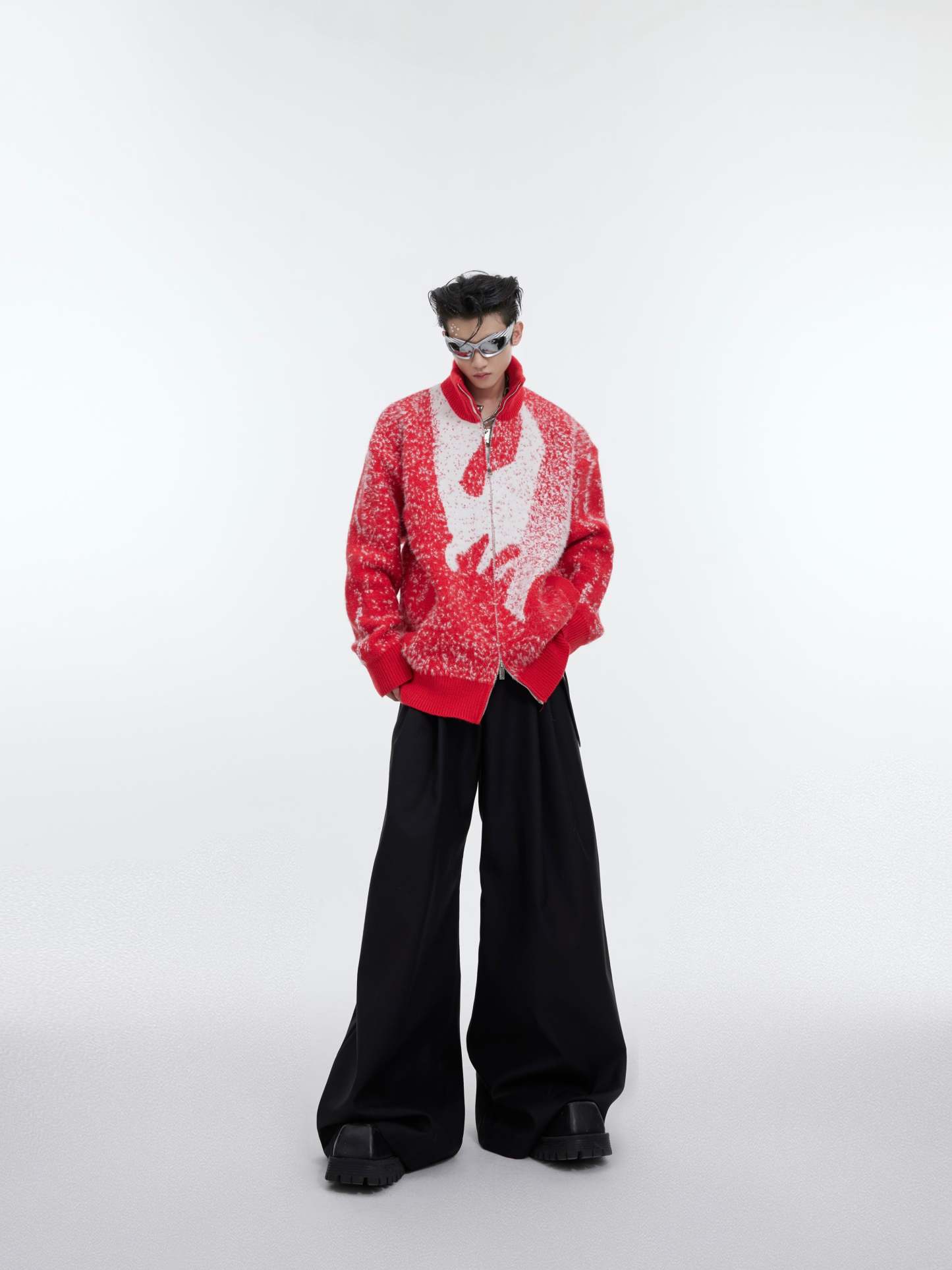 【24s February.】Niche Gradient Dragon Pattern Sweater-IYAMIUIO