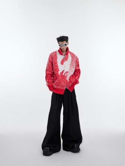 【24s February.】Niche Gradient Dragon Pattern Sweater-IYAMIUIO