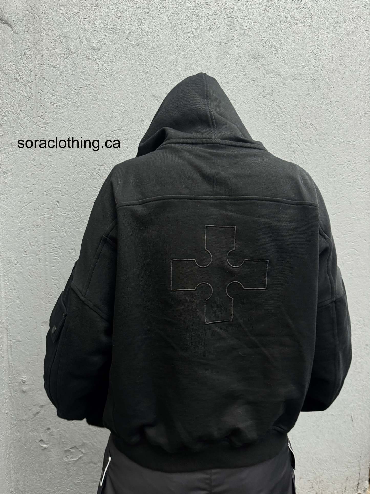 "Flame" Hoodie Black-IYAMIUIO