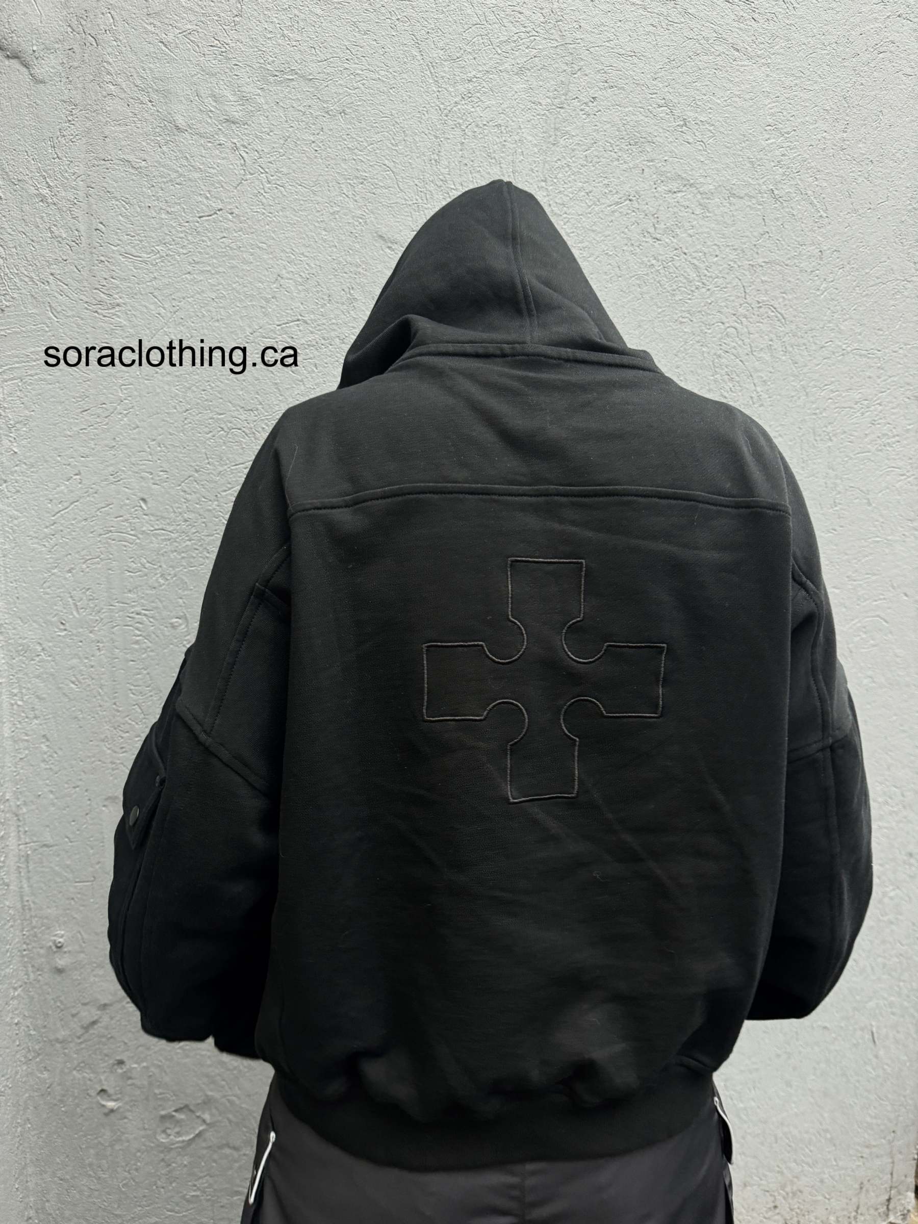 "Flame" Hoodie Black-IYAMIUIO