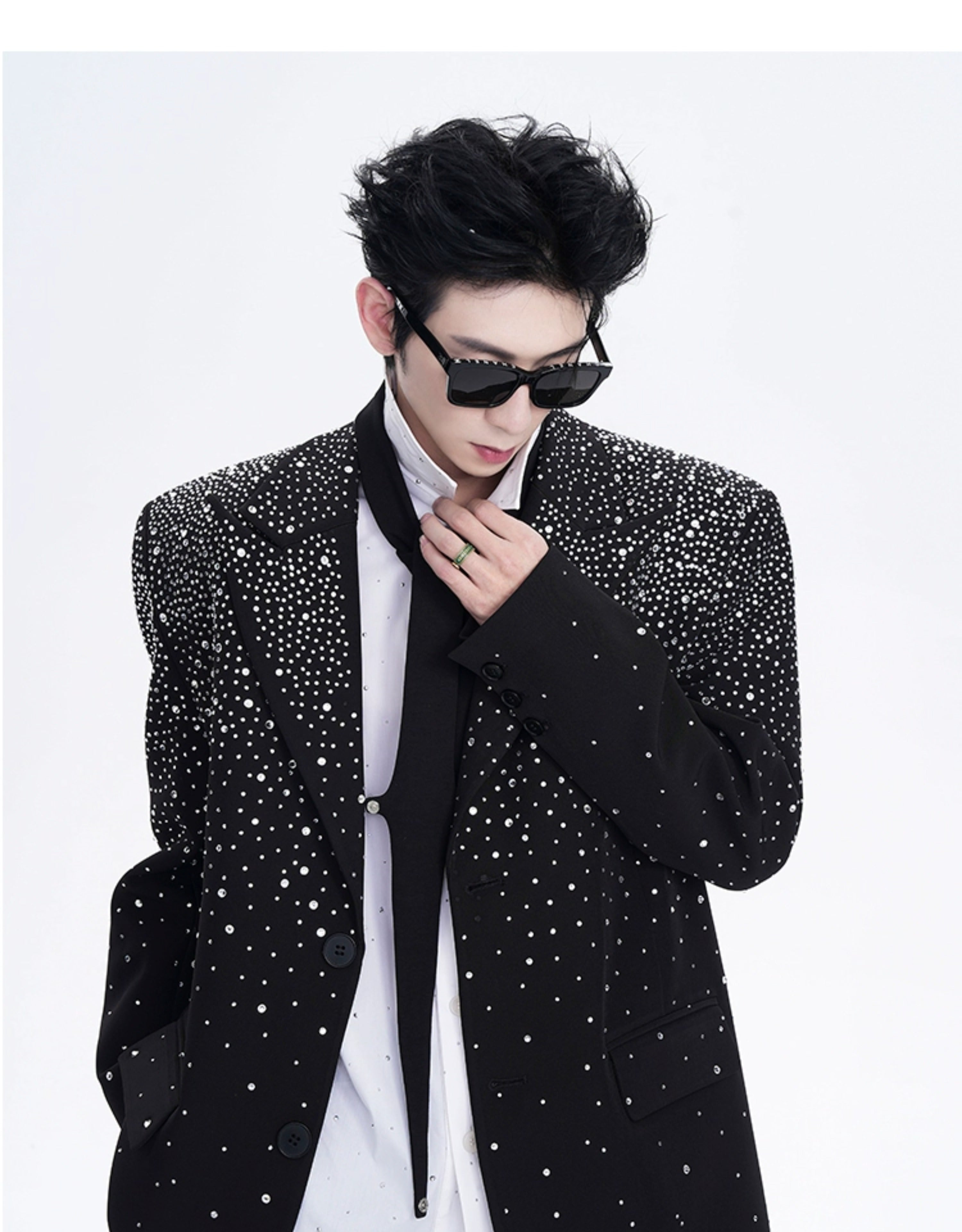 【24s Oct.】Rhinestone Design Suit Jacket-IYAMIUIO