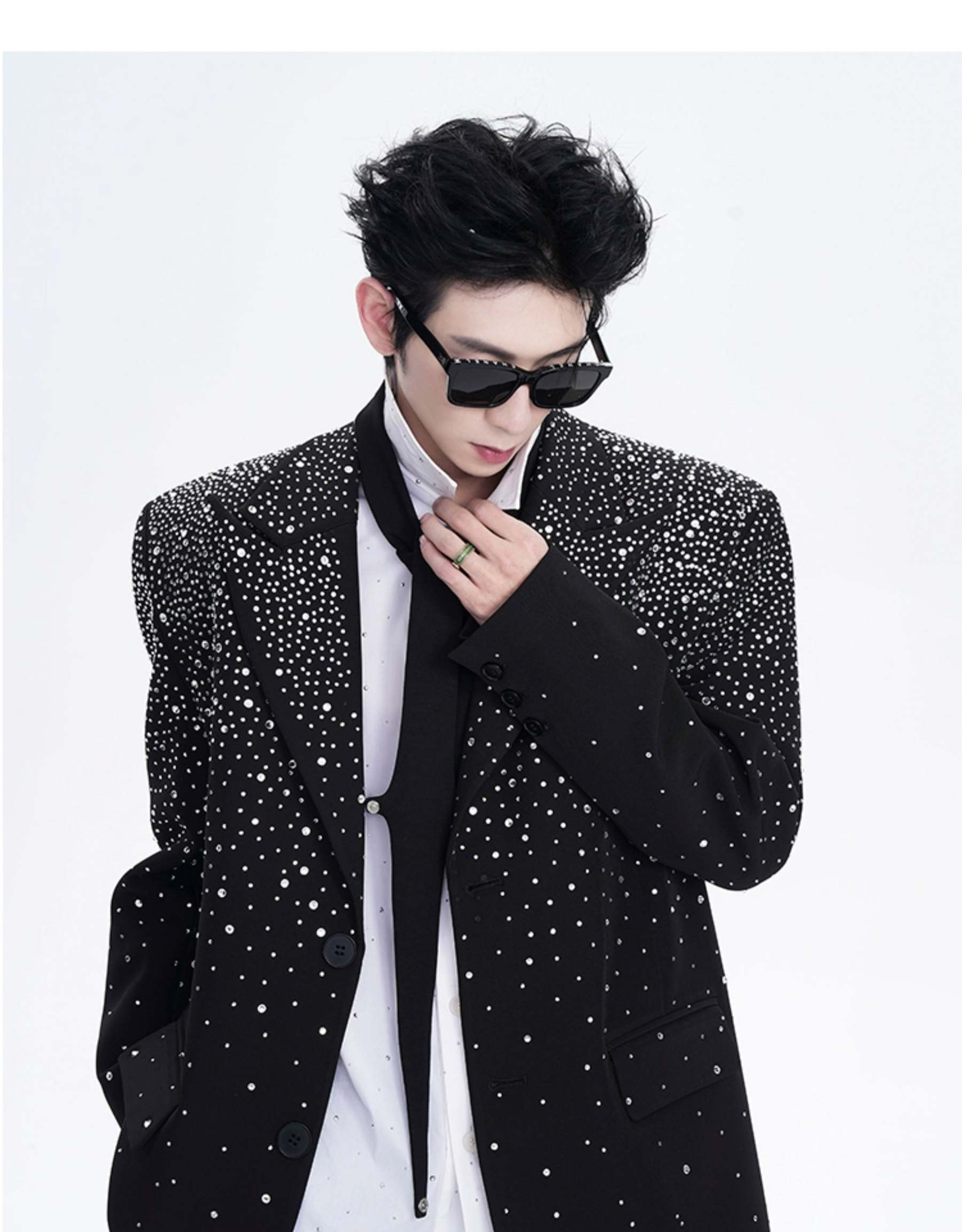 【24s Oct.】Rhinestone Design Suit Jacket-IYAMIUIO