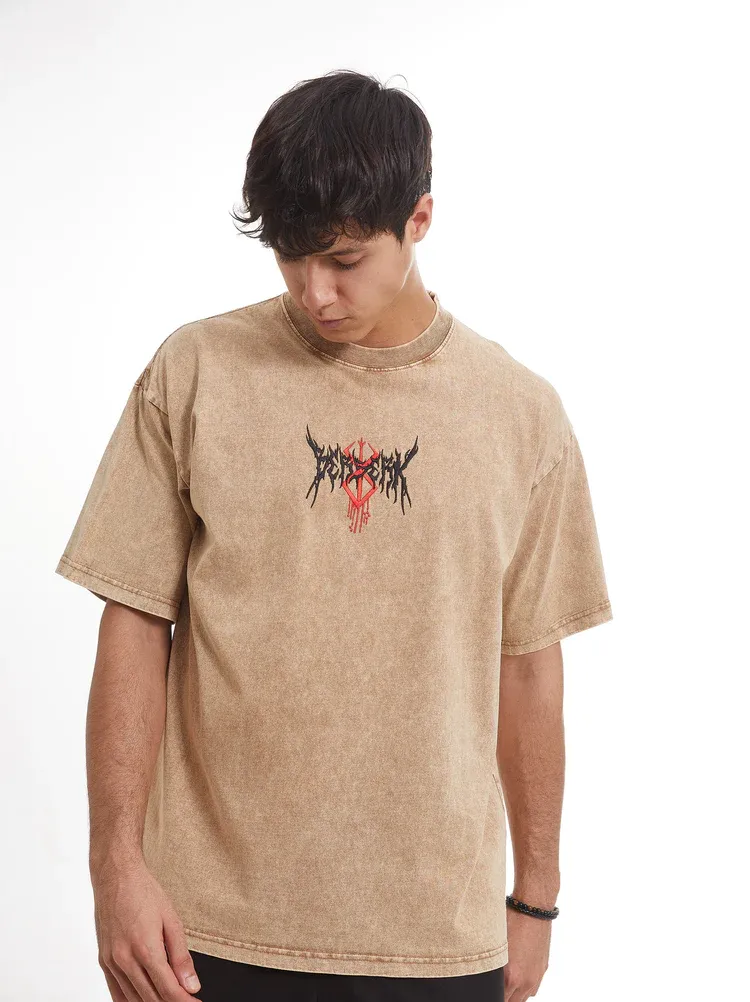 THE STRUGGLER EMBROIDERED ACID WASH TEE-B.K-IYAMIUIO