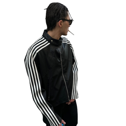 RACING JACKET (BLACK/WHITE)-IYAMIUIO