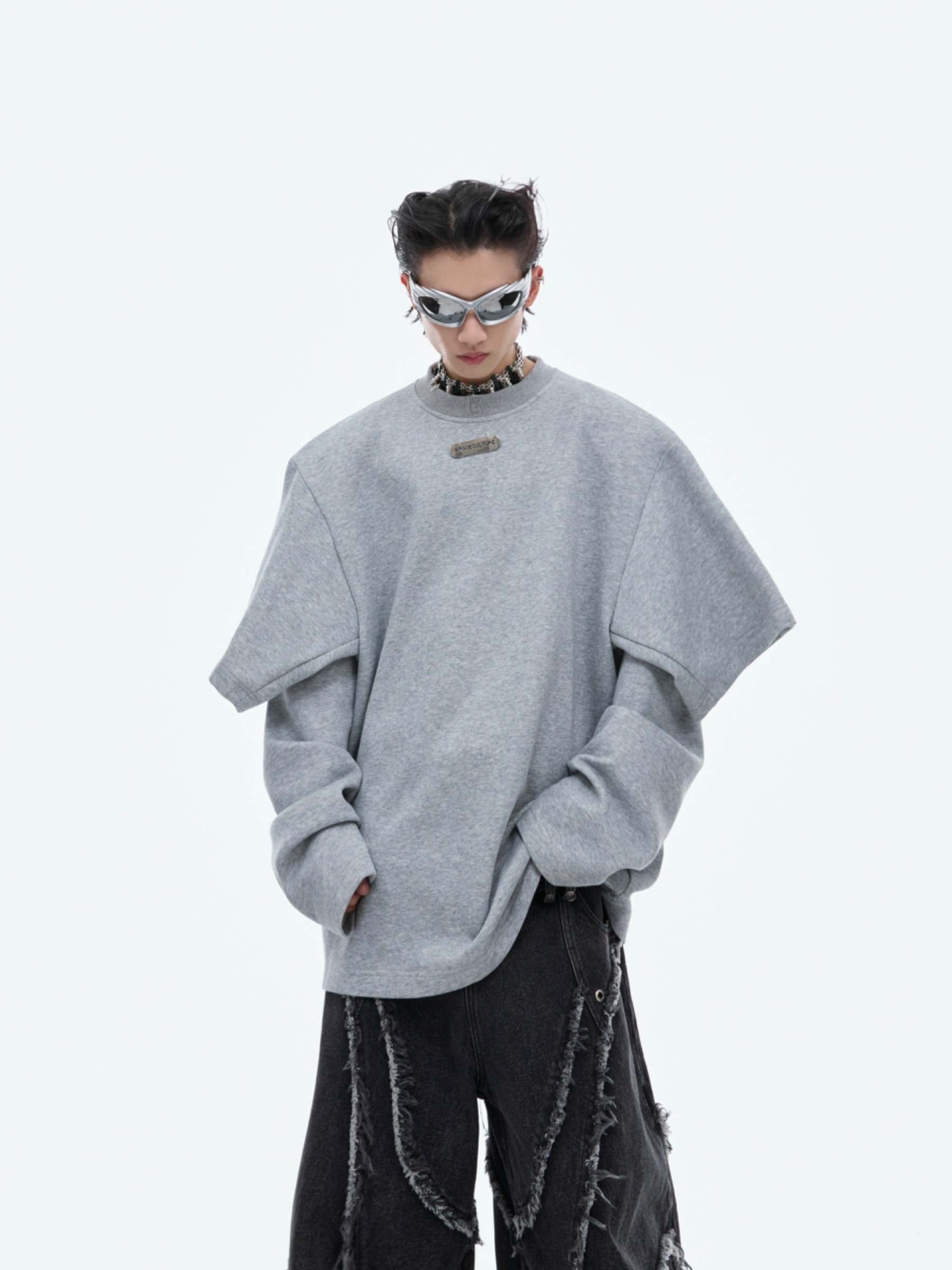 【24s Oct.】Double-layered Round-neck Simple Sweatshirt-IYAMIUIO