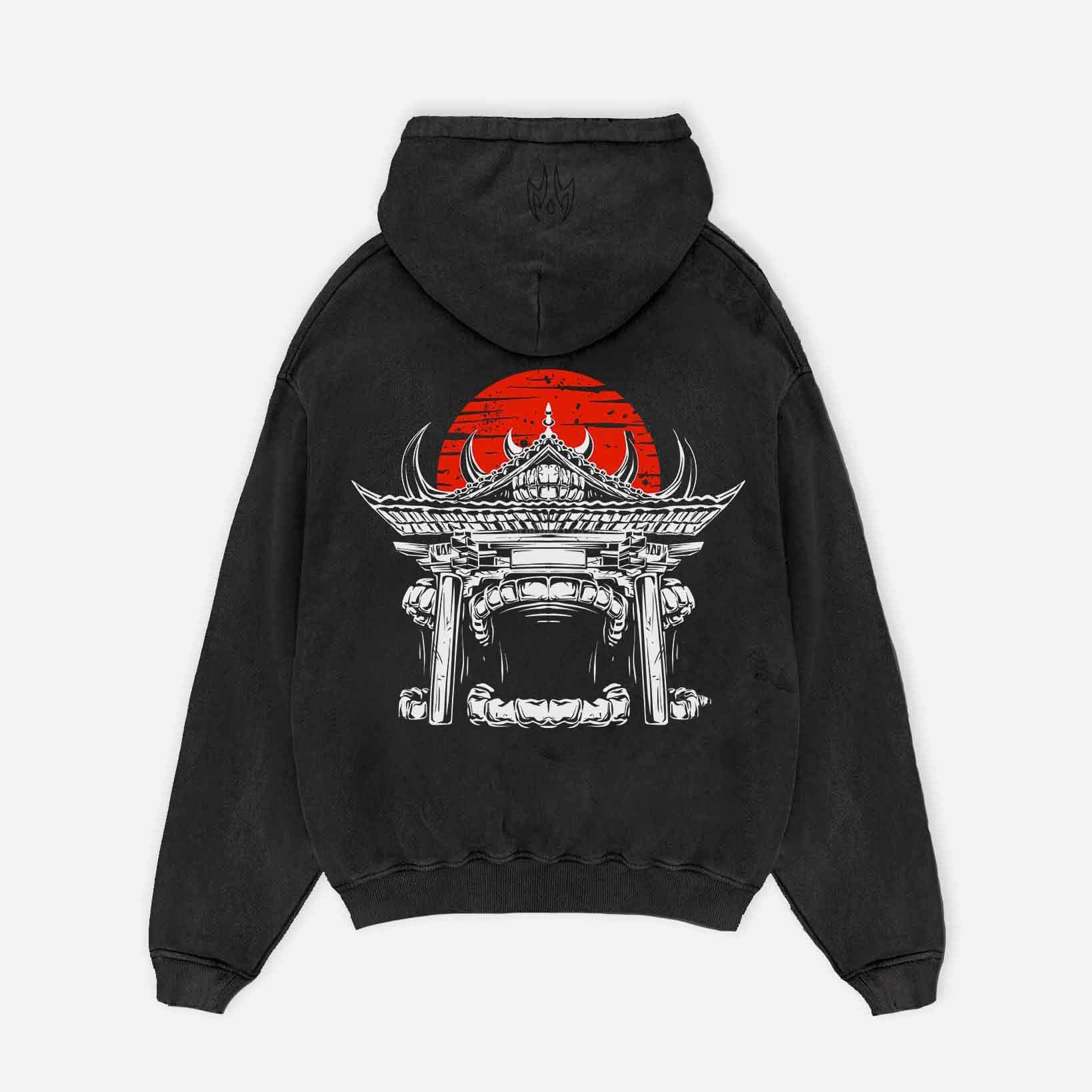 JJK Vintage Washed Hoodie-IYAMIUIO