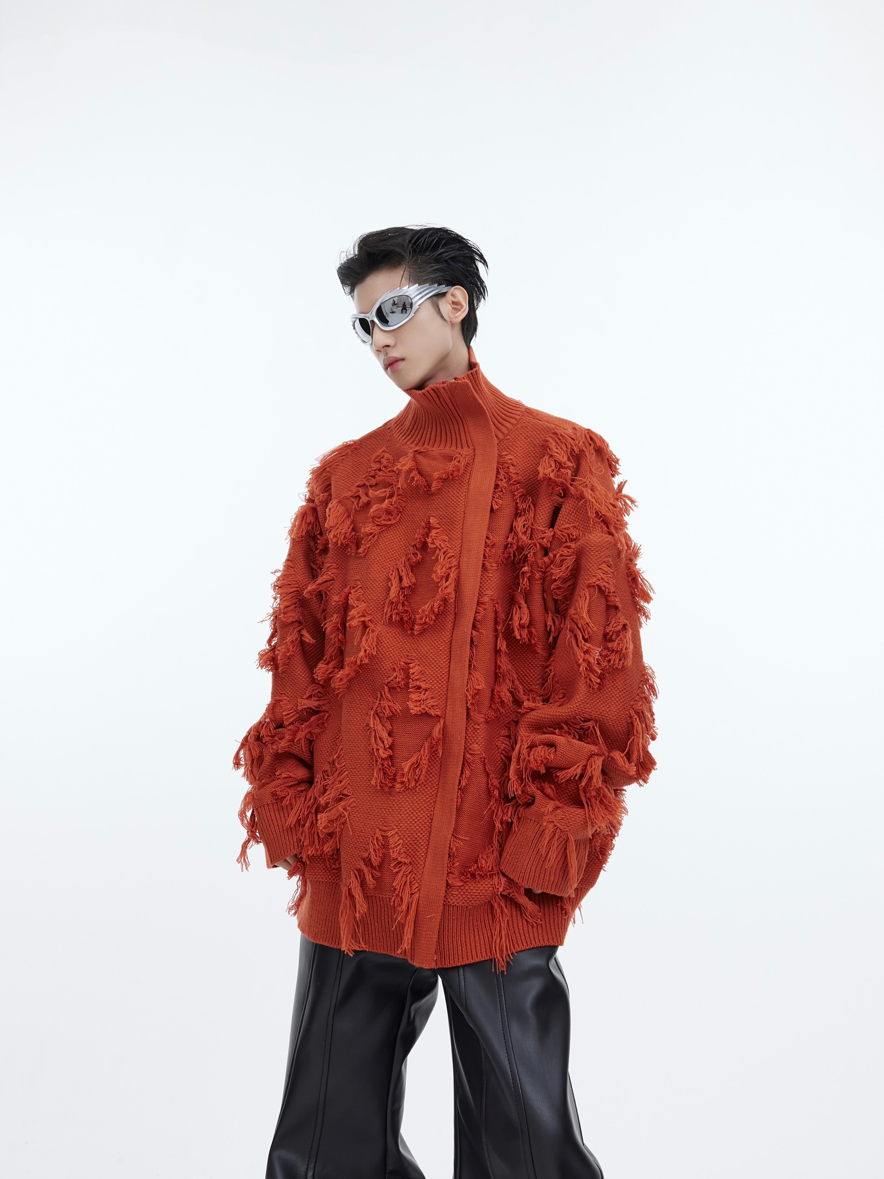 【24s Oct.】Tassel Jacquard Thickened Knitted Sweater-IYAMIUIO