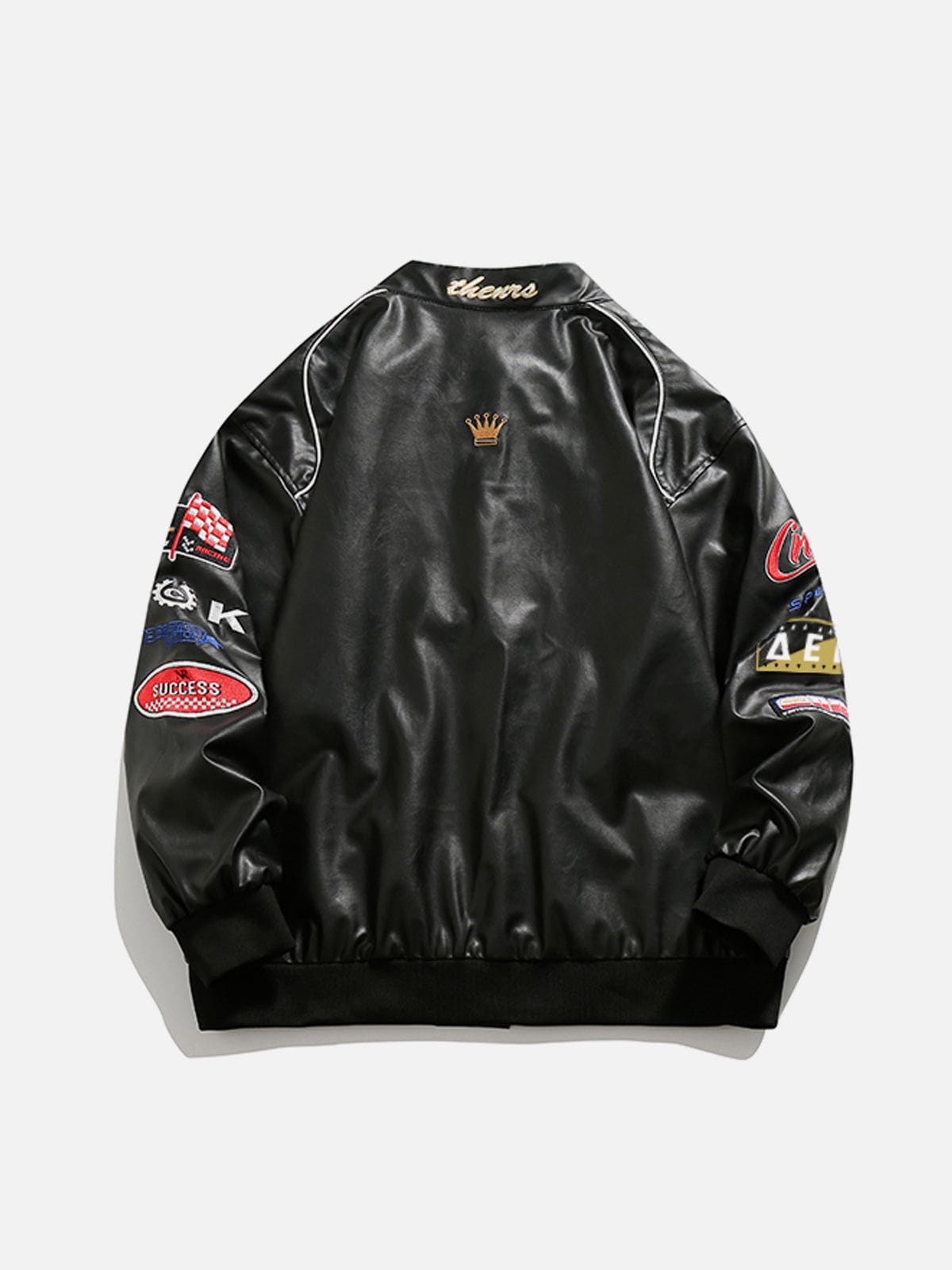 Aelfric Eden Letter-Embroidered Racing Jacket-IYAMIUIO