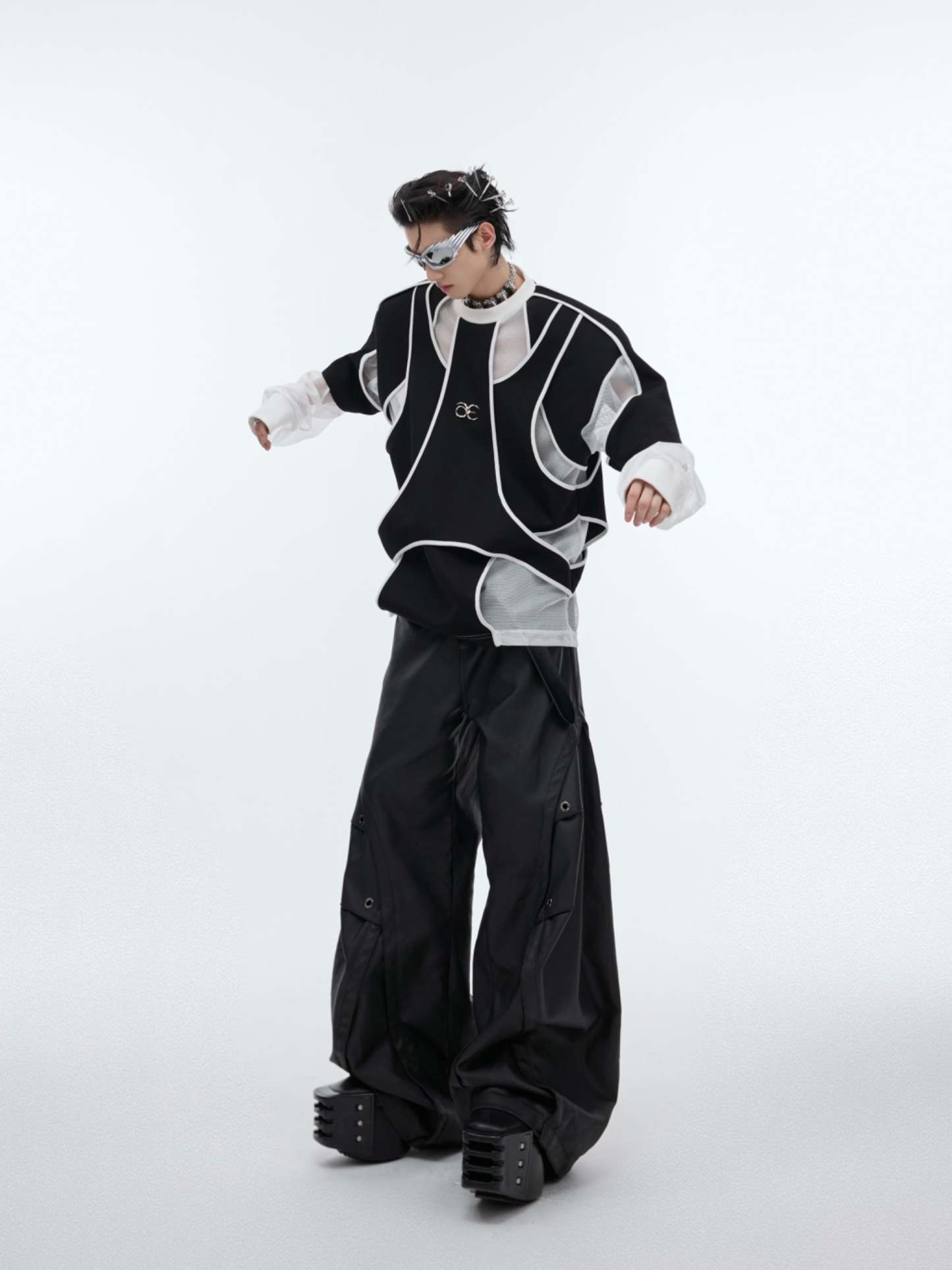 【24s Sep.】Fake Two-piece Crew Neck Sweatshirt-IYAMIUIO