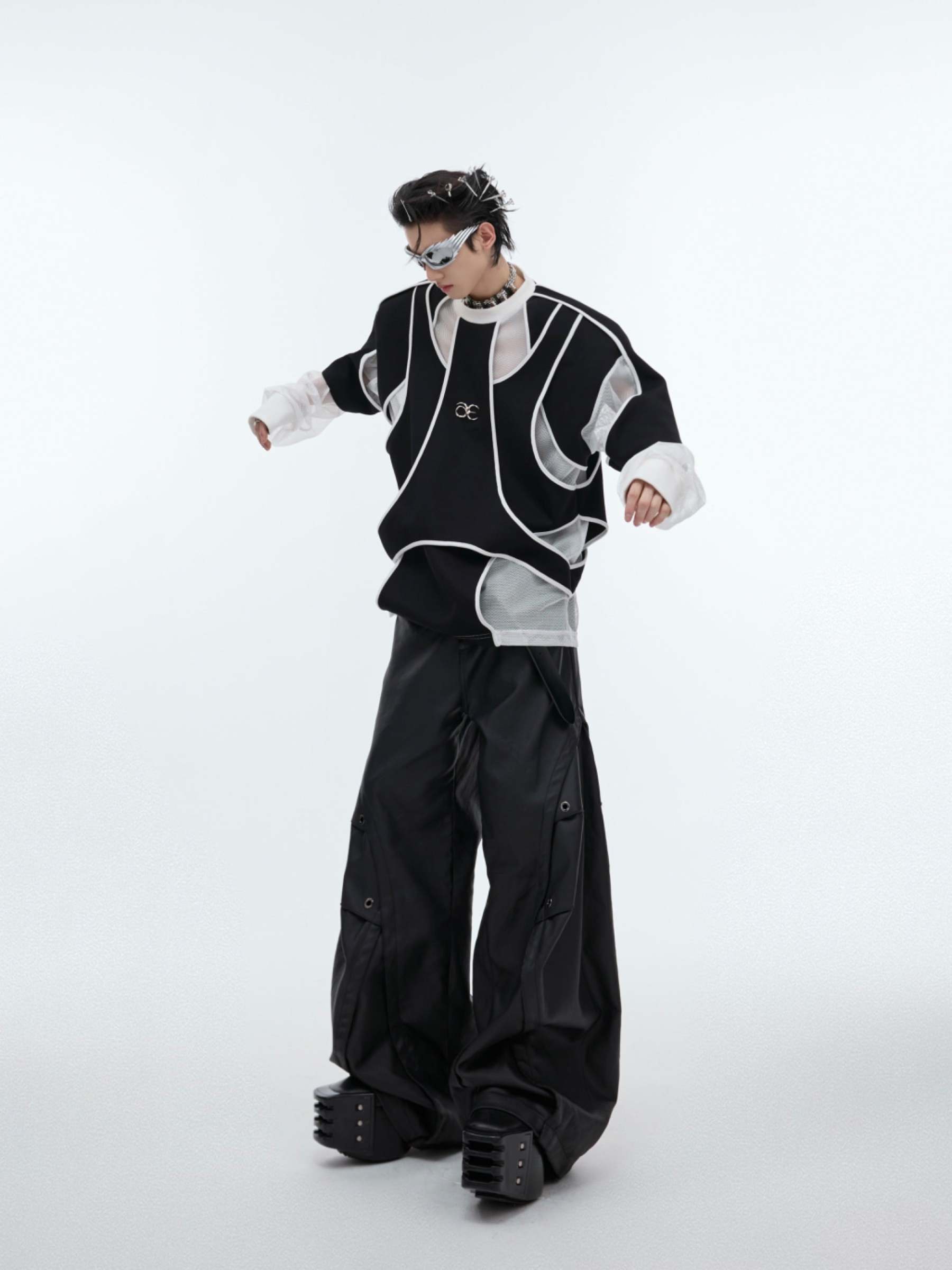 【24s Sep.】Fake Two-piece Crew Neck Sweatshirt-IYAMIUIO