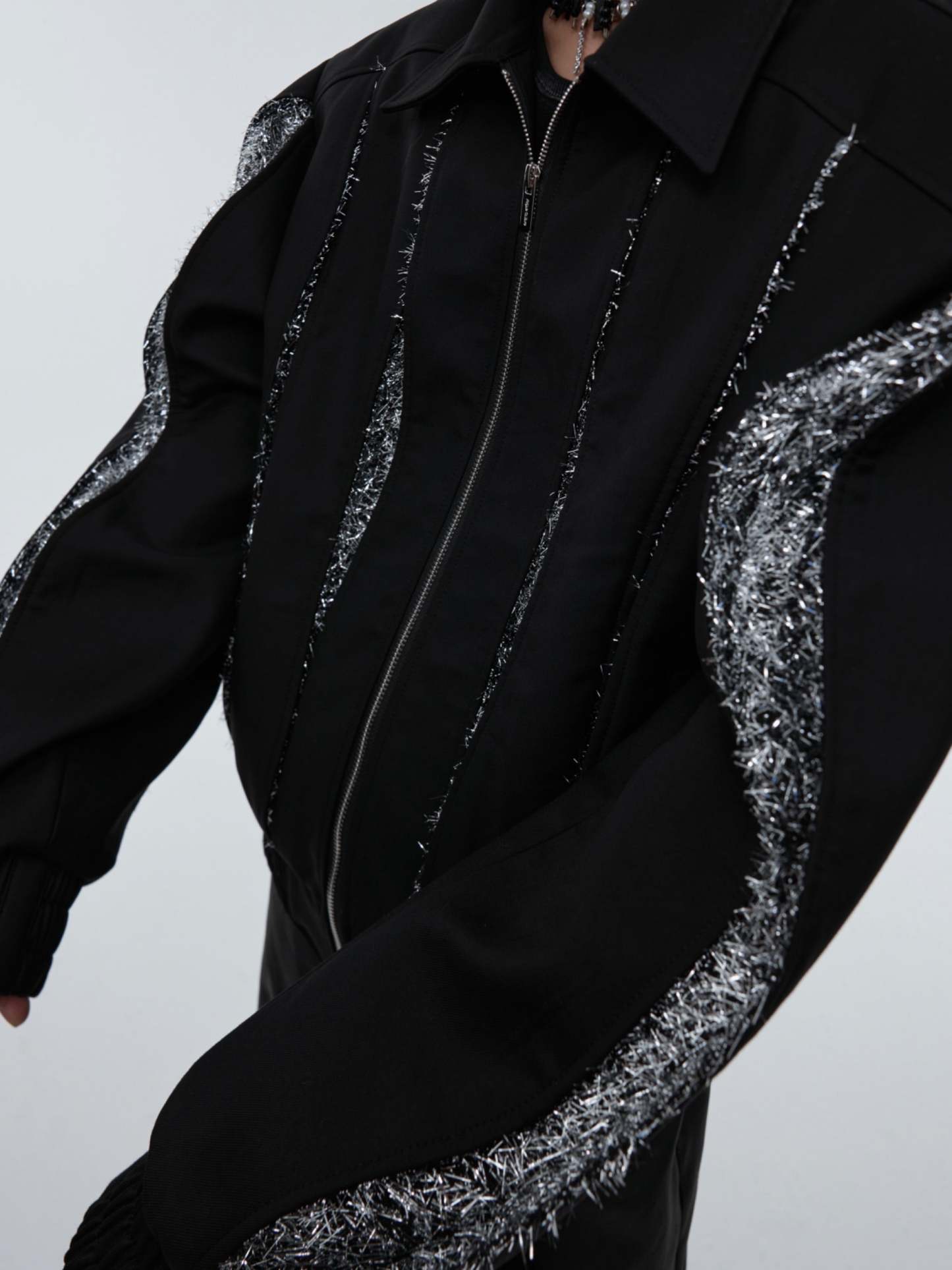 【24s Sep.】Patchwork Sequined Cropped Jacket-IYAMIUIO