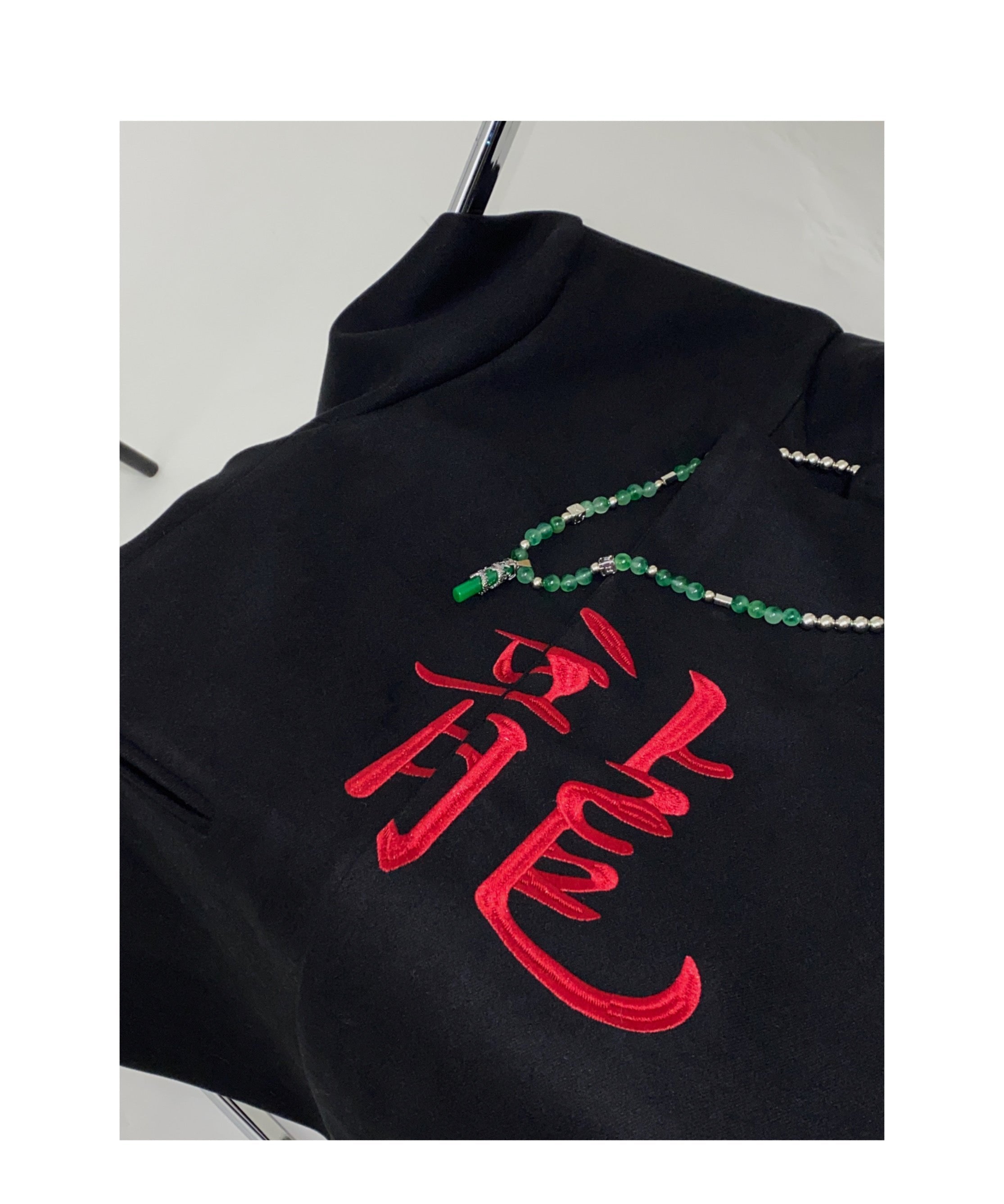 【24s Oct.】Chinese Dragon Embroidery Shoulder Pad Jacket-IYAMIUIO