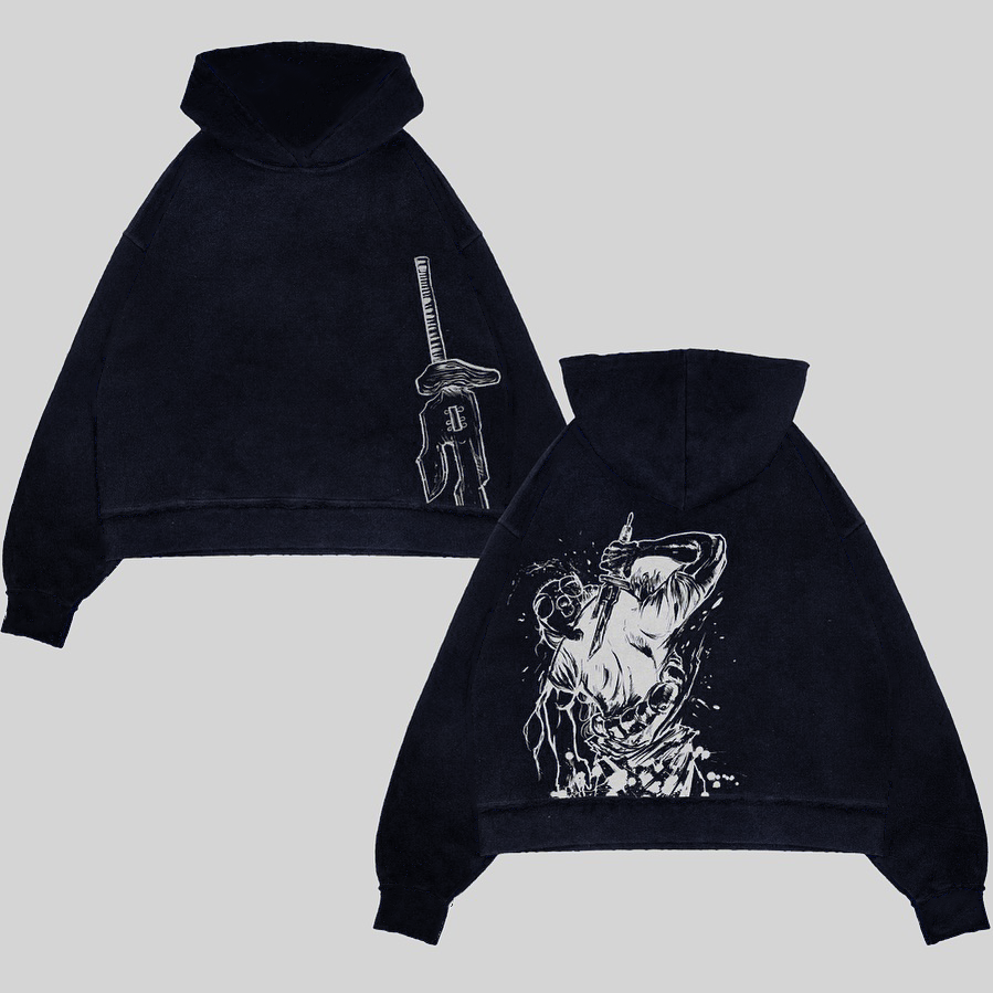 Vintage Washed Hoodie - JJK-IYAMIUIO