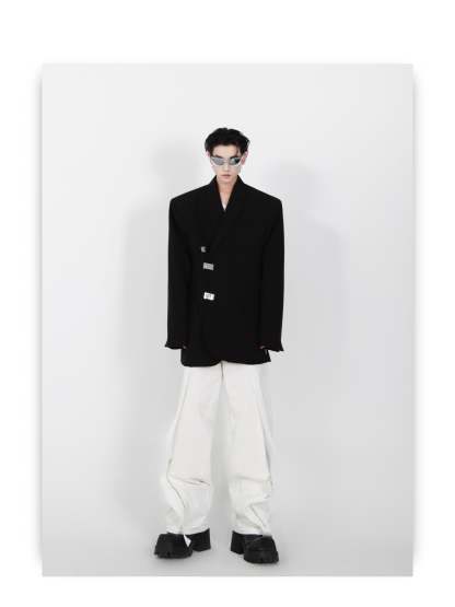 Irregular Slit Design Jacket-IYAMIUIO