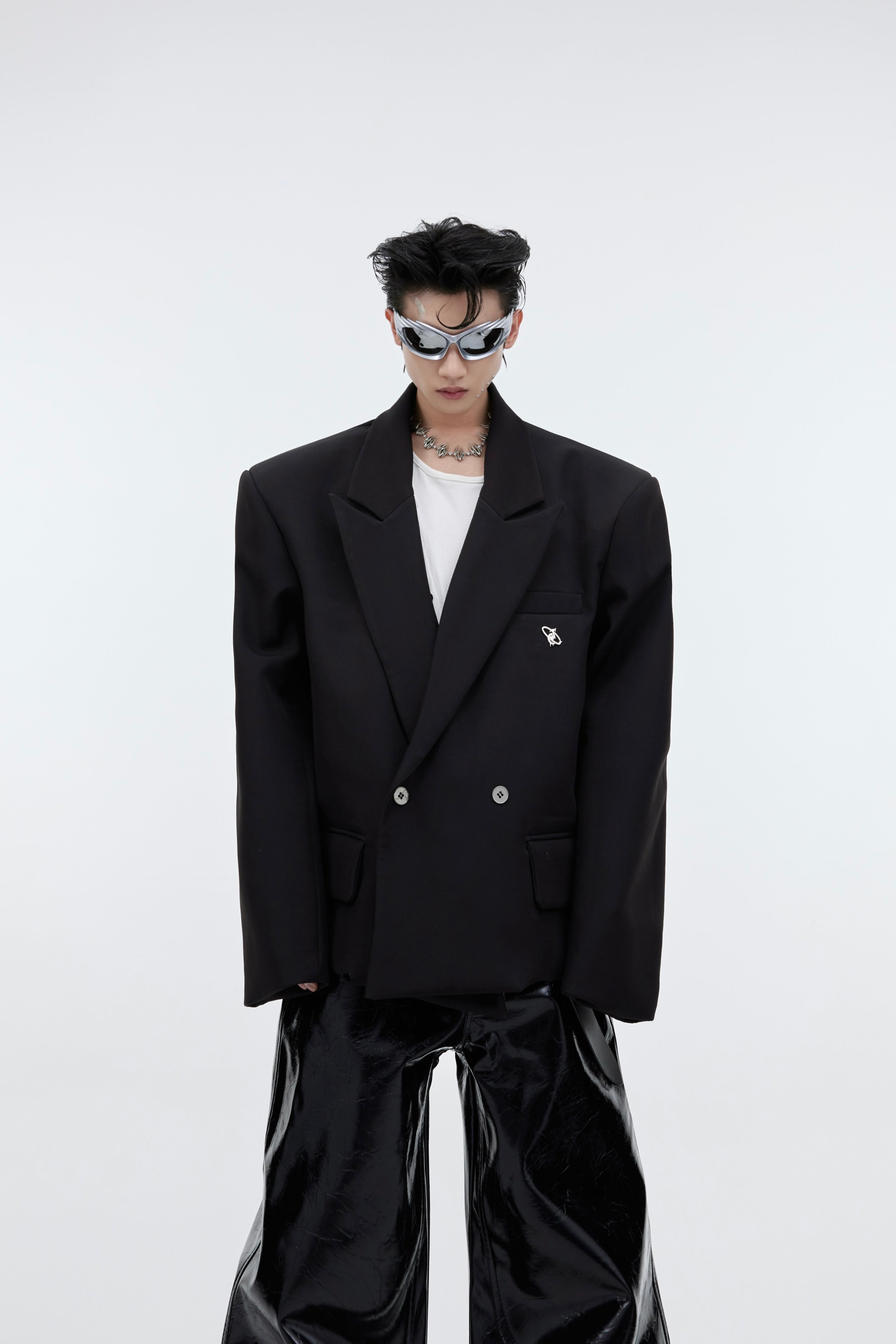 【23s September.】Padded Shoulder Oversized Blazer-IYAMIUIO