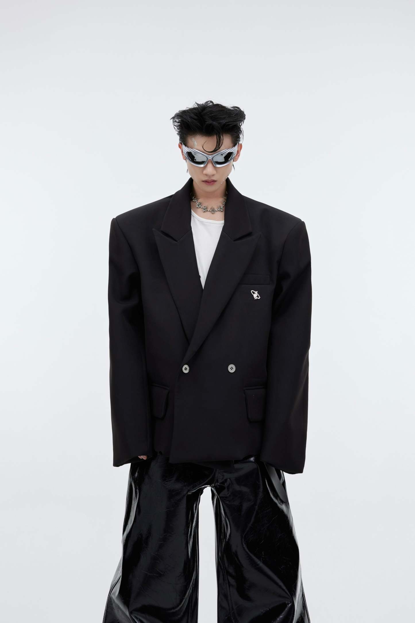 【23s September.】Padded Shoulder Oversized Blazer-IYAMIUIO