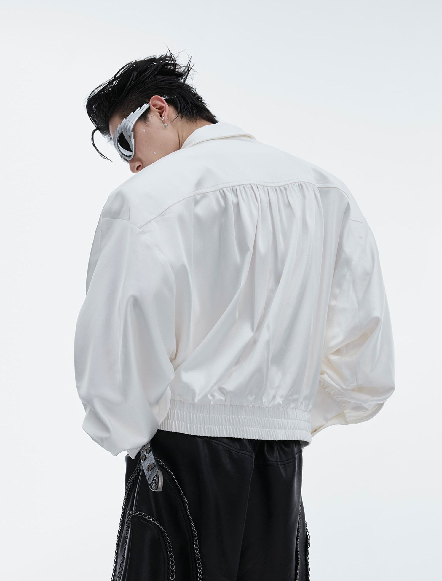 【24s Aug.】Glossy Large V-neck High-end Luxurious Shirt-IYAMIUIO