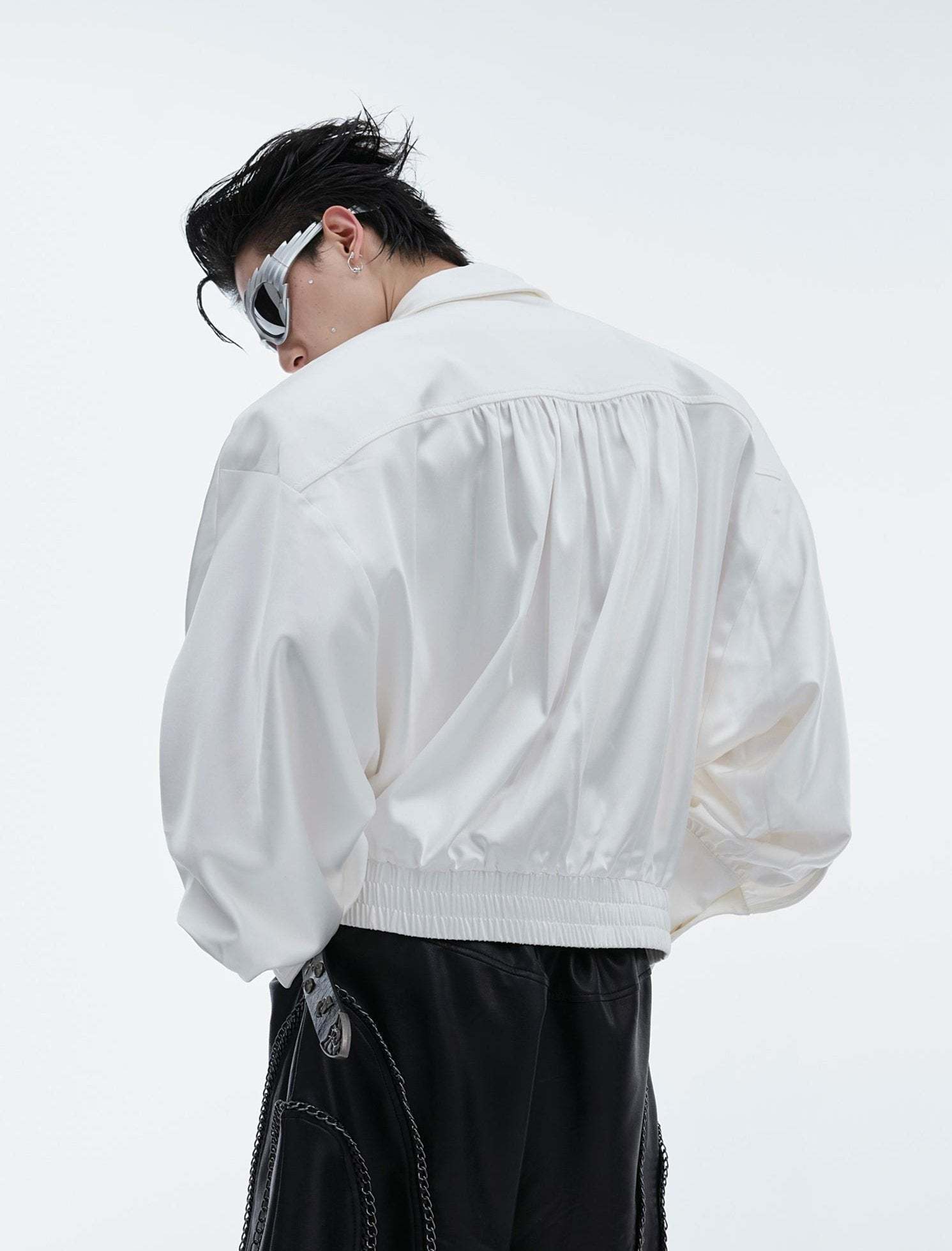【24s Aug.】Glossy Large V-neck High-end Luxurious Shirt-IYAMIUIO