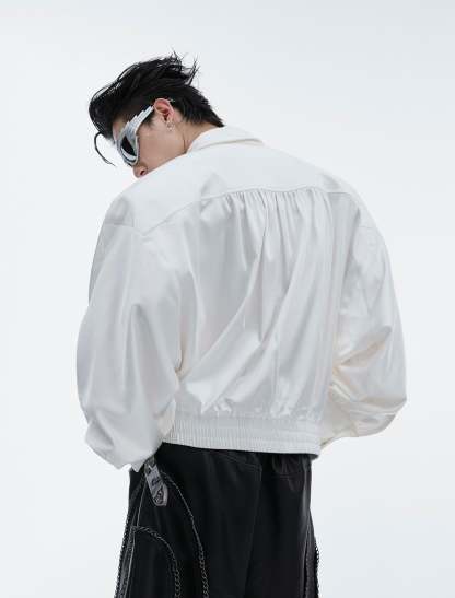 【24s Aug.】Glossy Large V-neck High-end Luxurious Shirt-IYAMIUIO
