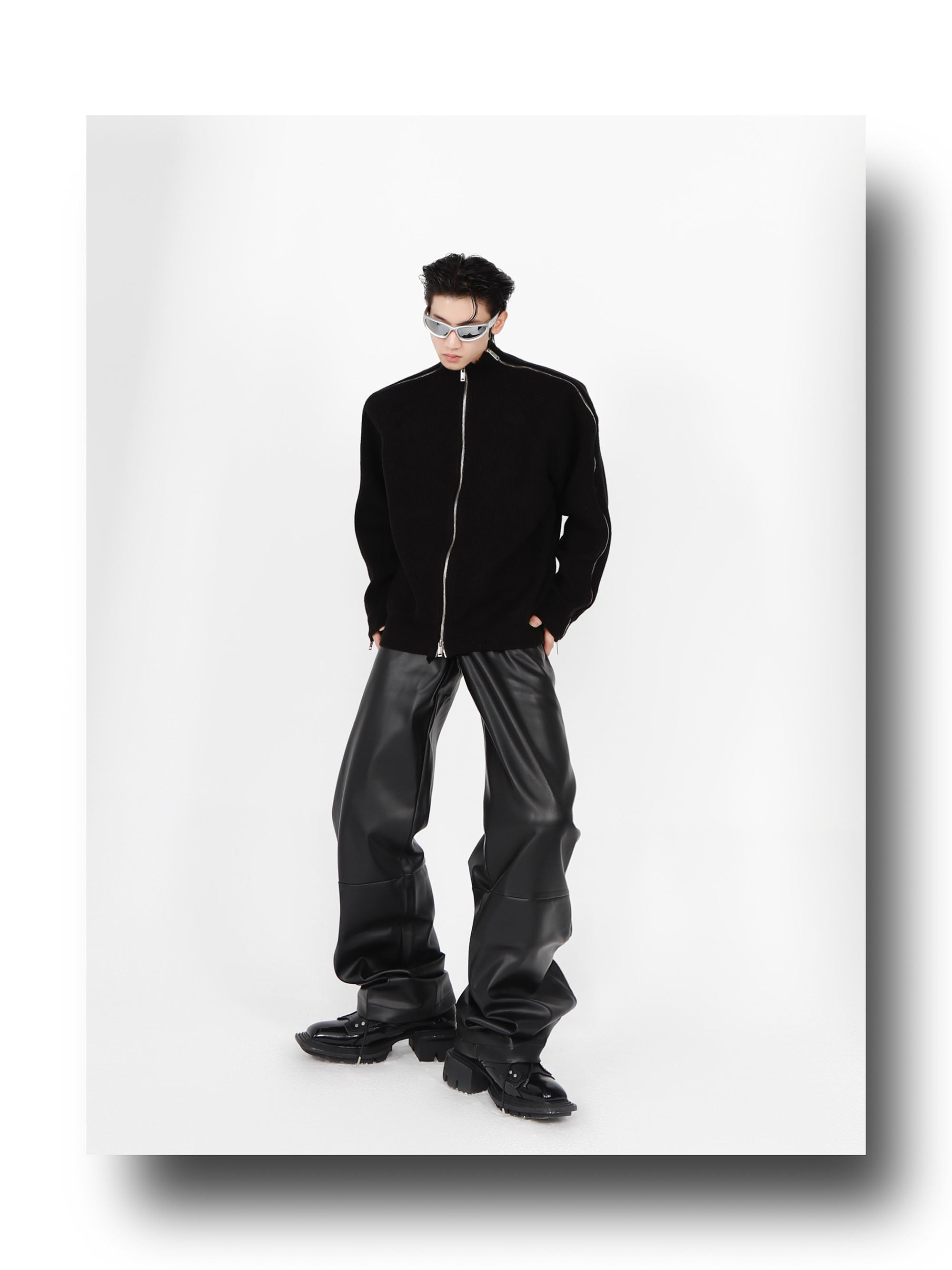 Stitching Sweater-IYAMIUIO