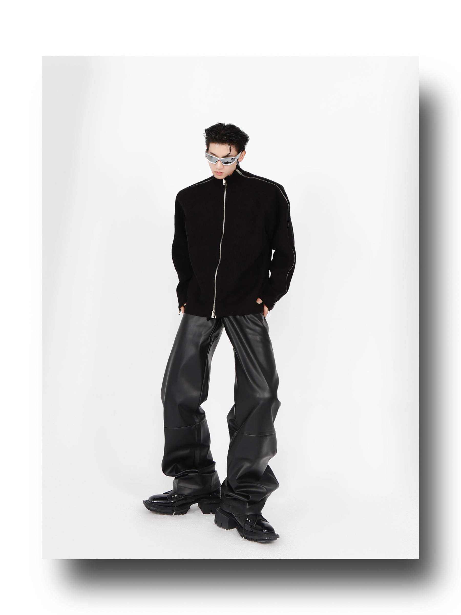 Stitching Sweater-IYAMIUIO