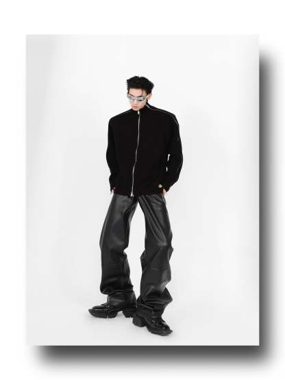 Stitching Sweater-IYAMIUIO