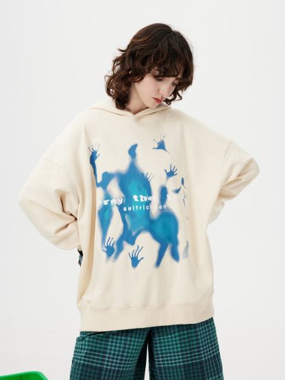 Aelfric Eden Abstraction Shadow Print Hoodie-IYAMIUIO