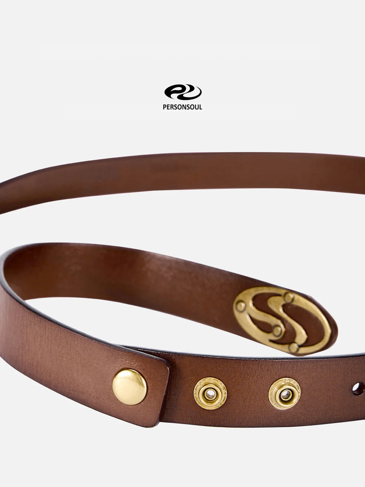 Personsoul Shaped Pin Buckle Leather Belt-IYAMIUIO