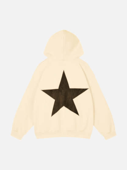 Aelfric Eden Star Print Color Contrast Hoodie-IYAMIUIO