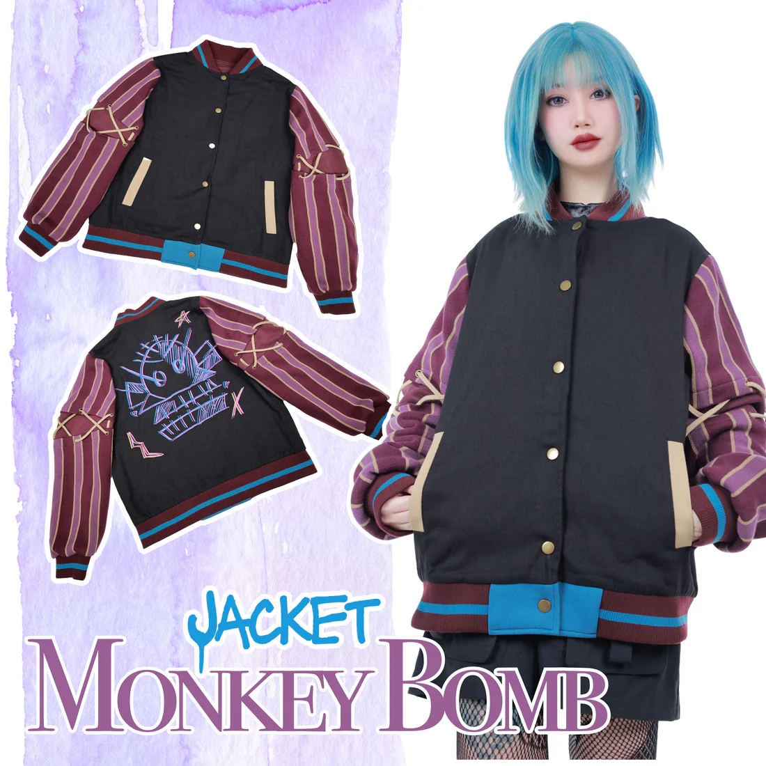 Monkey Bomb Varsity Jacket JINX-IYAMIUIO
