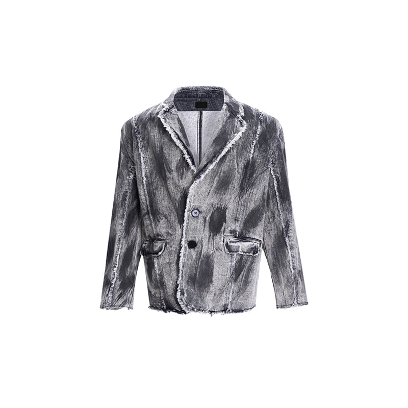 【24s Oct.】Distressed Vintage Denim Jacket-IYAMIUIO