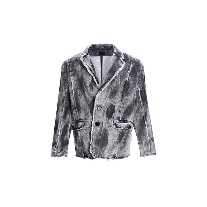 【24s Oct.】Distressed Vintage Denim Jacket-IYAMIUIO