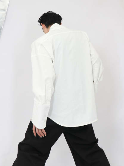 Double White Shirt-IYAMIUIO